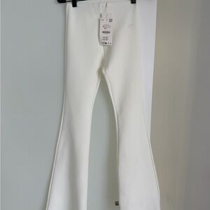 White Flare Leggings